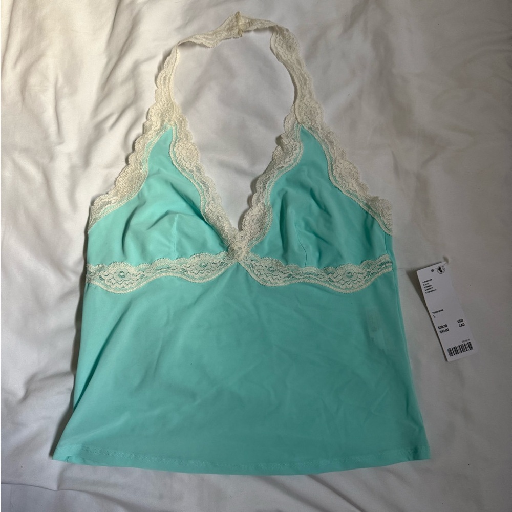 Urban Outfitters Lace Trim Halter Top